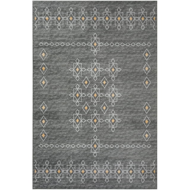 Addison Rugs Indoor/ Outdoor Addison Yuma Southwest Motif Washable Area Rug 3' x 5' - Gray