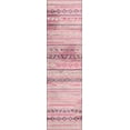 thumbnail image 1 of Addison Rugs Indoor/ Outdoor Addison Yuma Southwest Striped Washable Area Rug 2'3" x 7'6" - Pink, 1 of 8