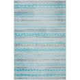 thumbnail image 1 of Yuma Indoor/Outdoor Blue Tribal 3' x 5' Non-Skid Area Rug, 1 of 8