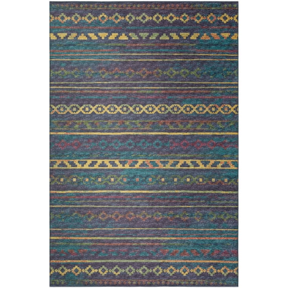 Yuma Indoor/Outdoor Multi-color Bohemian Tribal 9' x 12' Non-Skid Area Rug