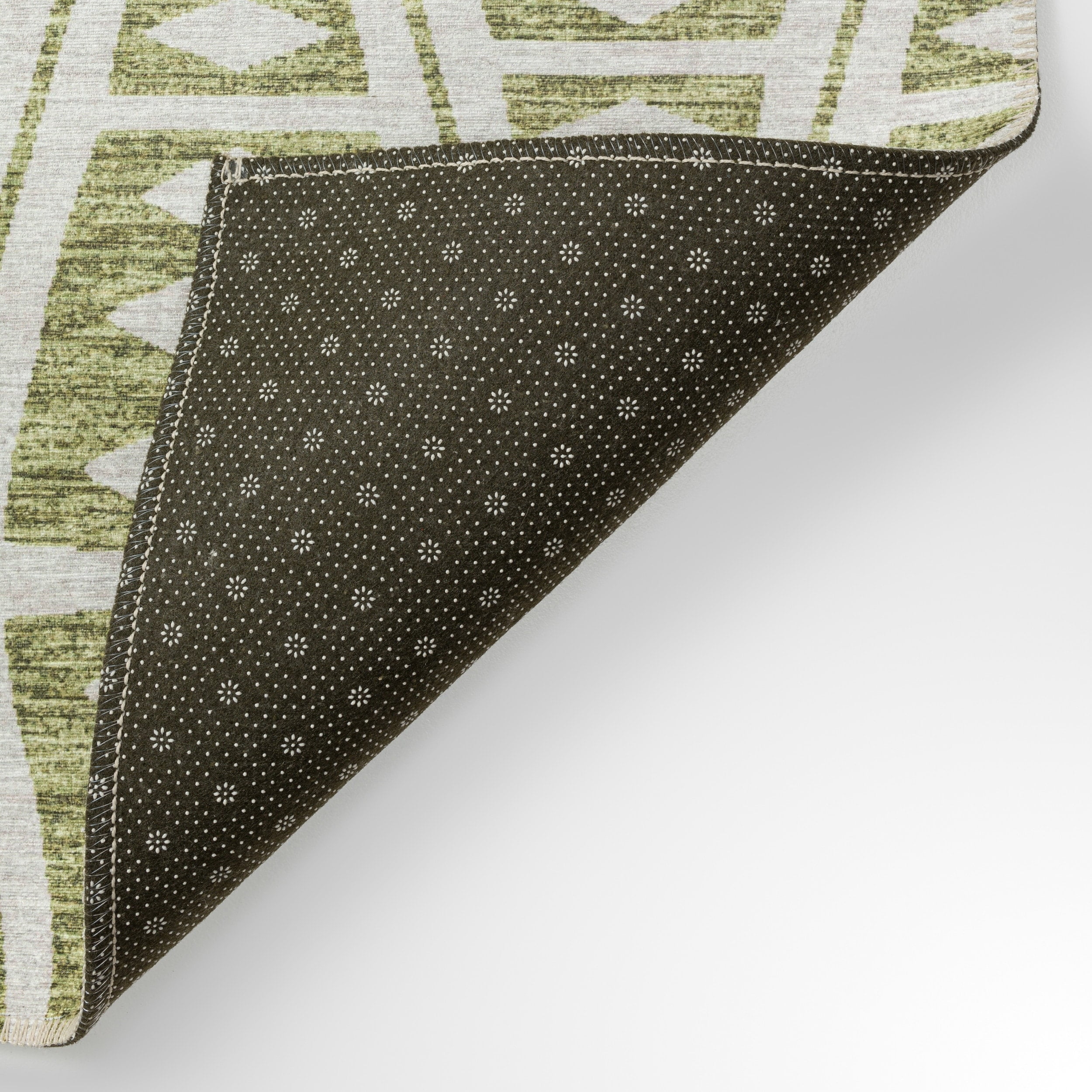 Addison Rugs Indoor/ Outdoor Addison Yuma Southwest Tribal WashableArea Rug 1'8" x 2'6" - Olive