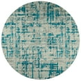 thumbnail image 1 of Bravado Indoor/Outdoor Blue Abstract Camo 8' Round Non-Skid Area Rug, 1 of 8
