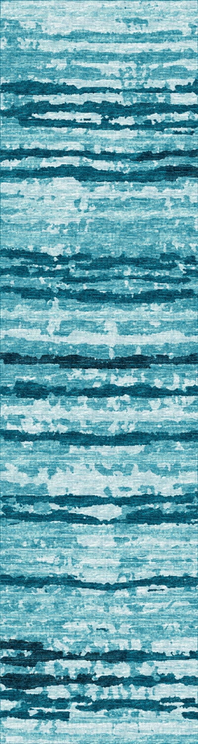 Addison Bravado Ultra-Soft Flat-Woven Blue Chenille Runner Rug