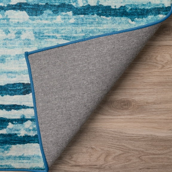 Addison Rugs Indoor/ Outdoor Bravado Abstract Striped Baja Washable Area Rug 8' x 10' - Blue