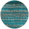 thumbnail image 1 of Addison Rugs Indoor/ Outdoor Bravado Abstract Striped Baja Washable Area Rug 8' x 8' - Peacock, 1 of 8