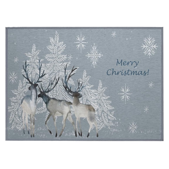 Addison Rugs Indoor/Outdoor Cozy Winter ACW32 Gray Washable 1'8" x 2'6" Rug