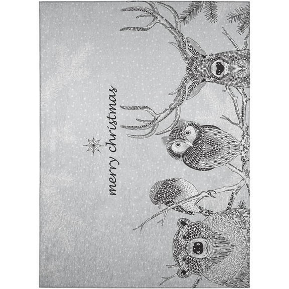 Cozy Winter ACW40 Gray Washable 30 inch x 46 inch Rug