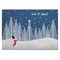 thumbnail image 1 of Addison Rugs Indoor/ Outdoor Cozy Winter Blue Washable Let It Snowman Rug 1'8" x 2'6" - Blue, 1 of 5