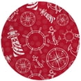 thumbnail image 1 of Addison Rugs Indoor/Outdoor Harpswell Lighthouse Washable Rug 8' x 8' Round - Red, 1 of 5