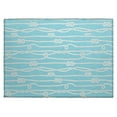 thumbnail image 1 of Addison Rugs Indoor/Outdoor Harpswell Ocean Rope Washable Rug 1'8" x 2'6" - Light Blue, 1 of 5