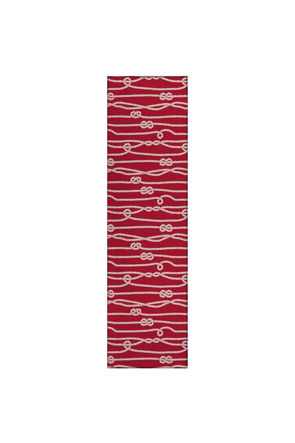 Indoor/Outdoor Harpswell Ocean Rope Washable Rug 2'3" x 7'6" Runner - Ruby