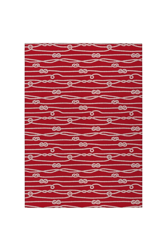 Indoor/Outdoor Harpswell Ocean Rope Washable Rug 3' x 5' - Ruby