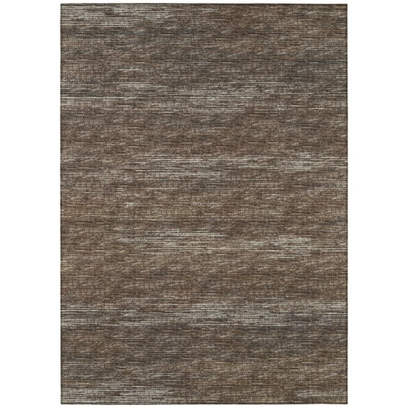 Addison Rugs Indoor/ Outdoor Marston Dynamic Transitional Striped Washable Area Rug 8' x 10' - Brown