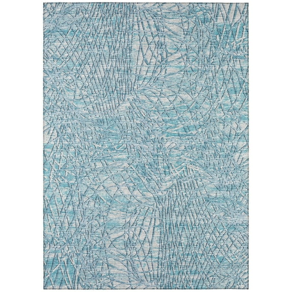 Addison Rugs Indoor/Outdoor Rylee Abstract Washable Rug 3' x 5' - Blue