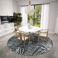 thumbnail image 1 of Addison Rugs Indoor/Outdoor Rylee Abstract Washable Rug 8' x 8' Round - Charcoal, 1 of 5