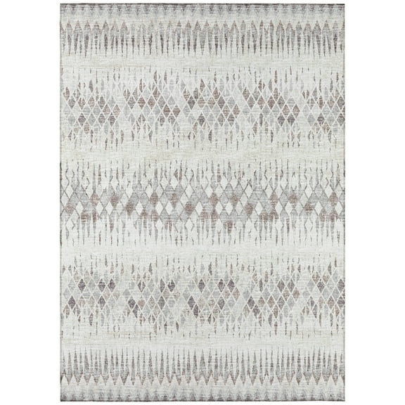 Addison Rugs Indoor/Outdoor Rylee Boho Diamonds Washable Rug New 9' x 12' - Beige