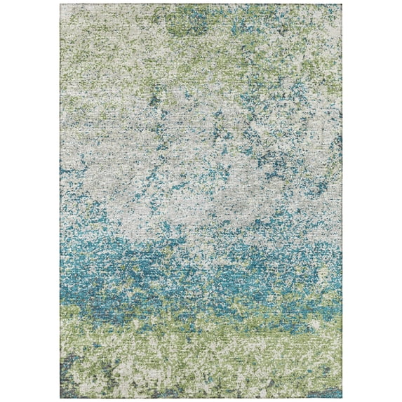 Addison Rugs Indoor/Outdoor Rylee Modern Abstract Washable Rug New Green - 5' x 7'6"