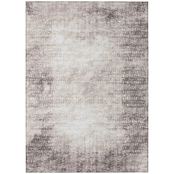 Addison Rugs Indoor/Outdoor Rylee Modern Bordered Washable Rug 3' x 5' - Mocha