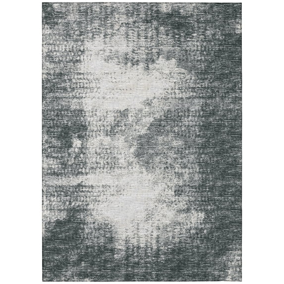 Addison Rugs Indoor/Outdoor Rylee Modern Bordered Washable Rug 5' x 7'6" - Black