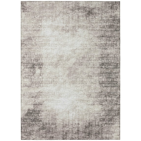 Addison Rugs Indoor/Outdoor Rylee Modern Bordered Washable Rug 5' x 7'6" - Mocha