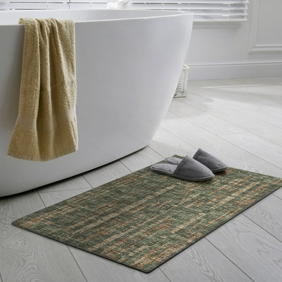 Addison Rugs Indoor/Outdoor Rylee Modern Stripes Washable Rug 1'8" x 2'6" - Green