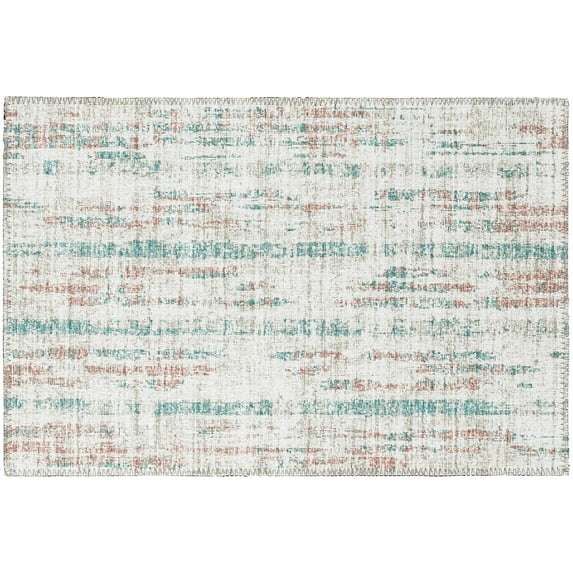 Addison Rugs Indoor/Outdoor Rylee Modern Stripes Washable Rug 1'8" x 2'6" - Ivory