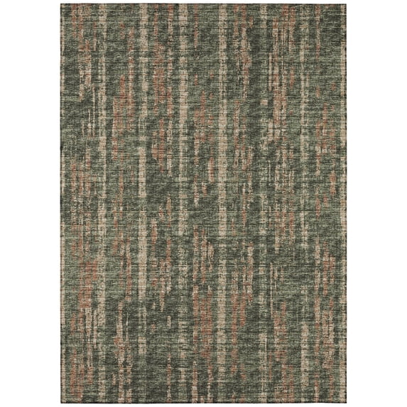 Addison Rugs Indoor/Outdoor Rylee Modern Stripes Washable Rug 3' x 5' - Green