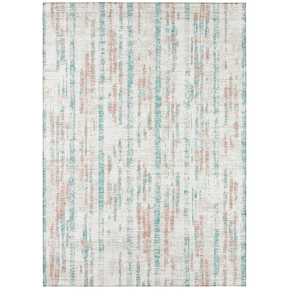 Addison Rugs Indoor/Outdoor Rylee Modern Stripes Washable Rug 5' x 7'6" - Ivory