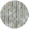thumbnail image 1 of Addison Rugs Indoor/Outdoor Rylee Modern Stripes Washable Rug 8' x 8' Round - Silver, 1 of 5