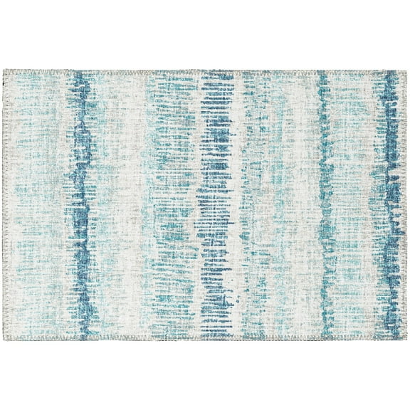 Addison Rugs Indoor/Outdoor Rylee Sketches Washable Rug New. Blue - 1'8" x 2'6"