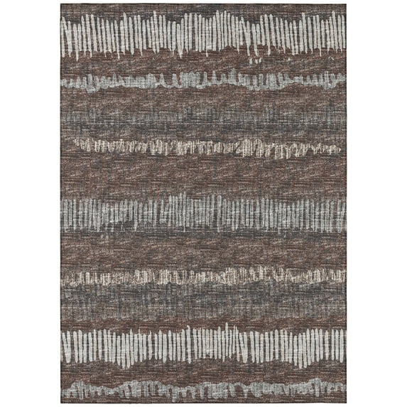 Addison Rugs Indoor/Outdoor Rylee Sketches Washable Rug New. Brown - 9' x 12'
