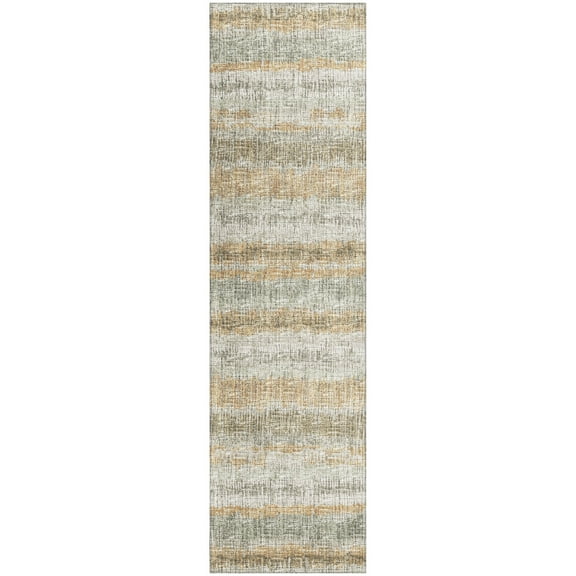 Addison Rugs Indoor/Outdoor Rylee Sketches Washable Rug New. Sage - 2'3" x 7'6" Runner