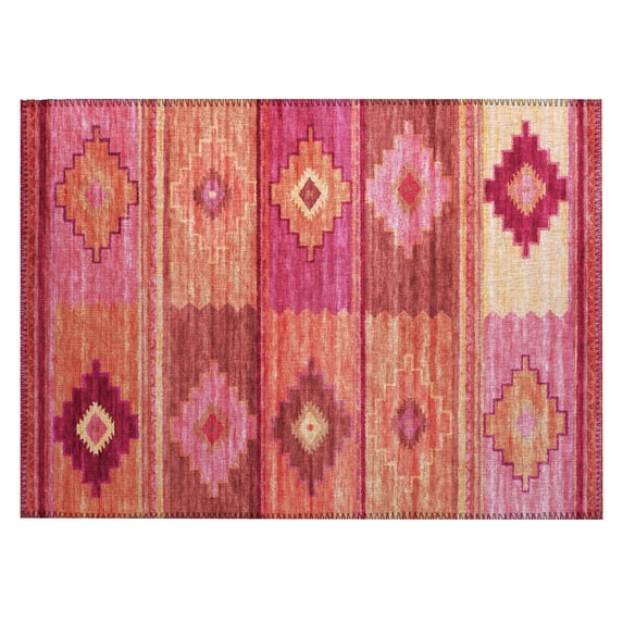 Addison Rugs Indoor/ Outdoor Sonora Boho Medallions Washable Rug 1'8" x 2'6" - Pink