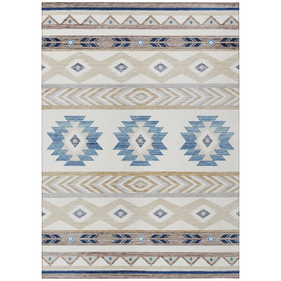 Addison Rugs Sonora ASO33 Taupe 5' x 7'6" Indoor Outdoor Area Rug, Easy Clean, Machine Washable, Non Shedding, Bedroom, Living Room, Dining Room, Kitchen, Patio Rug