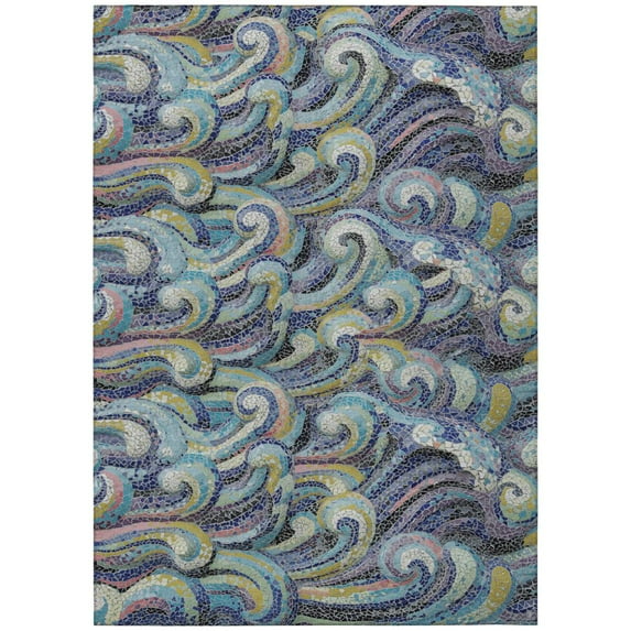 Surfside ASR44 Stormy Washable 3 ft x 5 ft Rug