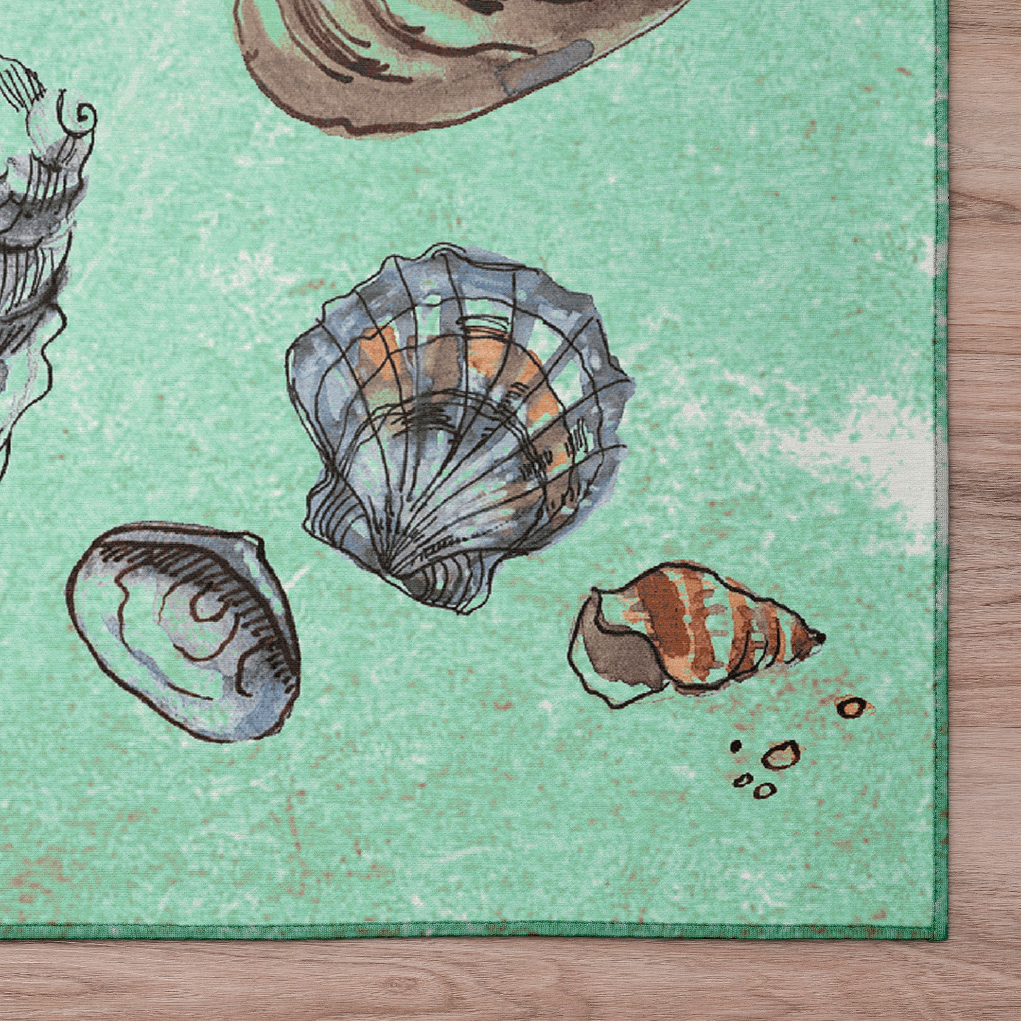 Addison Rugs Indoor/ Outdoor Surfside Border Shells Washable Rug New ...