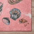 thumbnail image 1 of Addison Rugs Indoor/ Outdoor Surfside Border Shells Washable Rug New Peach - 2'3" x 7'6", 1 of 5
