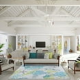thumbnail image 1 of Addison Rugs Indoor/ Outdoor Surfside Coral Reef Washable Rug New Aqua - 5' x 7'6", 1 of 5