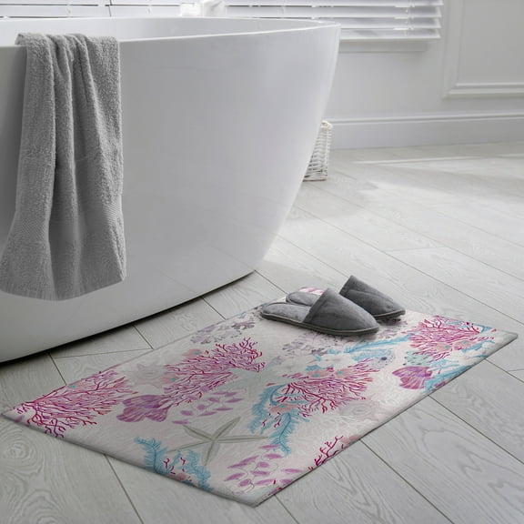 Addison Rugs Indoor/ Outdoor Surfside Coral Reef Washable Rug New Raspberry - 1'8" x 2'6"