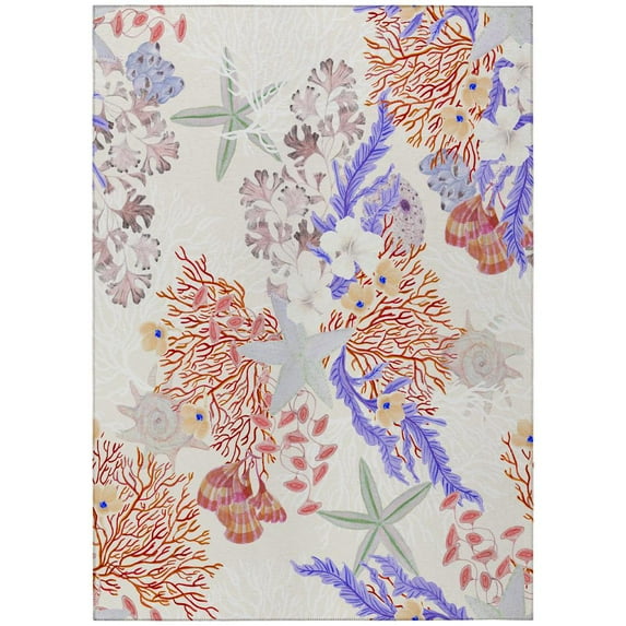 Addison Rugs Indoor/Outdoor Surfside ASR31 Spice Washable 5' x 7'6" Rug
