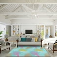 thumbnail image 1 of Addison Rugs Indoor/ Outdoor Surfside Coral Rug New Aqua - 3' x 5', 1 of 4