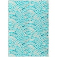 thumbnail image 1 of Addison Rugs Indoor/Outdoor Surfside Modern Washable Rug Aqua - 8' x 10', 1 of 5
