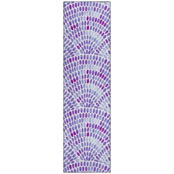 Addison Rugs Indoor/Outdoor Surfside Modern Washable Rug Purple - 2'3" x 7'6"