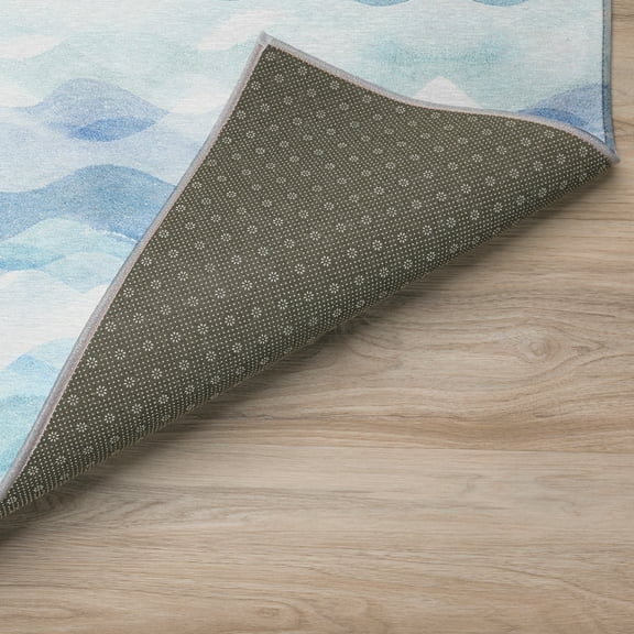Addison Rugs Indoor/ Outdoor Surfside Ombre Wave Washable Rug New Blue - 1'8" x 2'6"