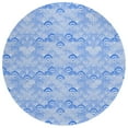 thumbnail image 1 of Addison Rugs Indoor/ Outdoor Surfside Seashells Washable Rug New Blue - 8' x 8', 1 of 5