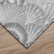 Addison Rugs Indoor/ Outdoor Surfside Seashells Washable Rug New Gray - 18 x 26