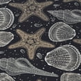 thumbnail image 1 of Addison Rugs Indoor/ Outdoor Surfside Starfish Shells Washable Rug New Midnight - 5' x 7'6", 1 of 5
