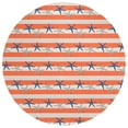 thumbnail image 1 of Addison Rugs Indoor/ Outdoor Surfside Starfish Stripes Washable Rug New Coral - 8' x 8', 1 of 7