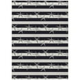 thumbnail image 1 of Addison Rugs Indoor/ Outdoor Surfside Starfish Stripes Washable Rug New Midnight - 5' x 7'6", 1 of 7