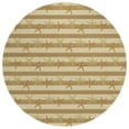 thumbnail image 1 of Addison Rugs Indoor/ Outdoor Surfside Starfish Stripes Washable Rug New Tan - 8' x 8', 1 of 5